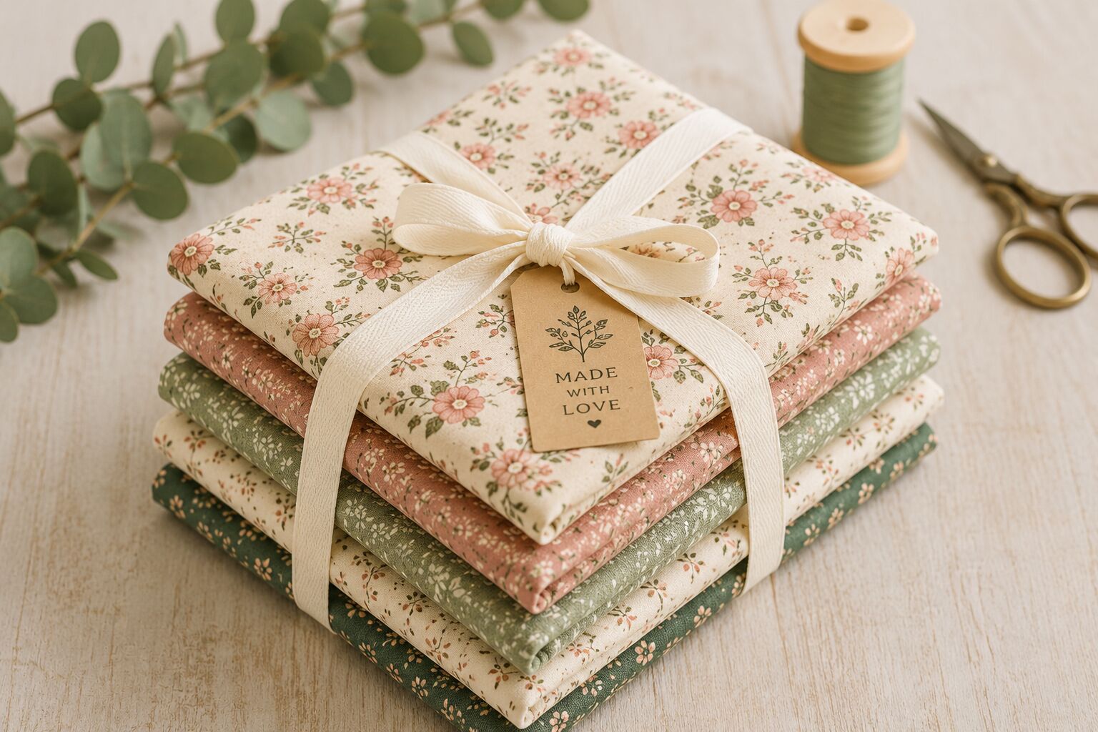Sage Garden Floral Cotton Fabric