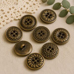 Vintage Brass Button Set