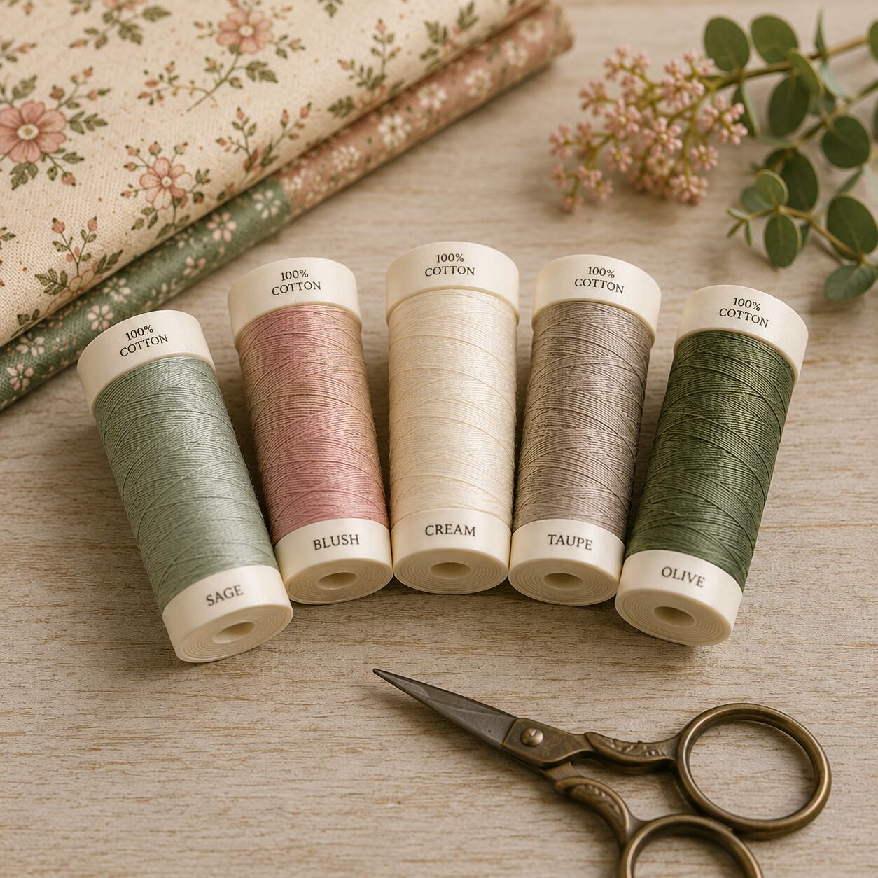 Soft Sage Cotton Thread Pack