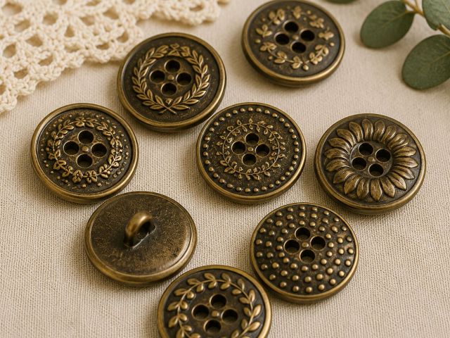 Vintage Brass Button Set